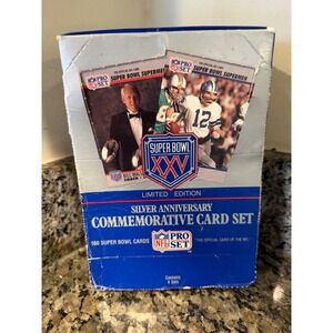 Pro Set Super Bowl XXV Silver Anniversary Commemorative Card Set 4 Sealed Boxes